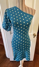 Zara One Shoulder Polka Dot Dress D5 medium
