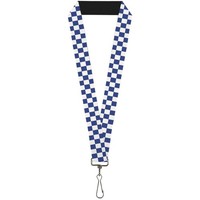 "Buckle-Down Lanyard-1.0\"-Checker Blueku/White 22\" X 1\" Multicolor (Us Import)"