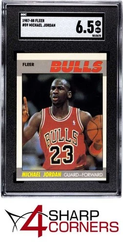 1987 FLEER #59 MICHAEL JORDAN BULLS HOF SGC 6.5