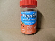 Pepcid Soothing 32 Gummies Heartburn Relief SLEEP AID PEACH RASPBERRY EXP 1/2027