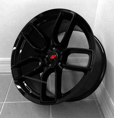 GLOSS BLACK HELLCAT WHEELS SET  20x9.5/20x10.5  FITS: 2008-2023 DODGE CHALLENGER