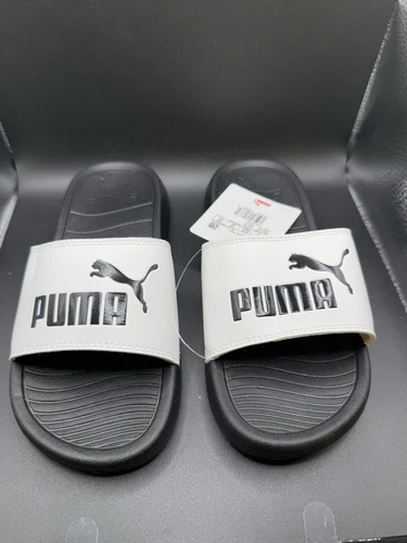 Nuovo Con Etichette Autentico Puma Popcat 20 Jr Bianco Nero Modello # 372017