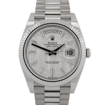 2025 PAPERS Rolex Day-Date 40 METEORITE DIAMOND White Gold 40mm 228239 Watch BOX