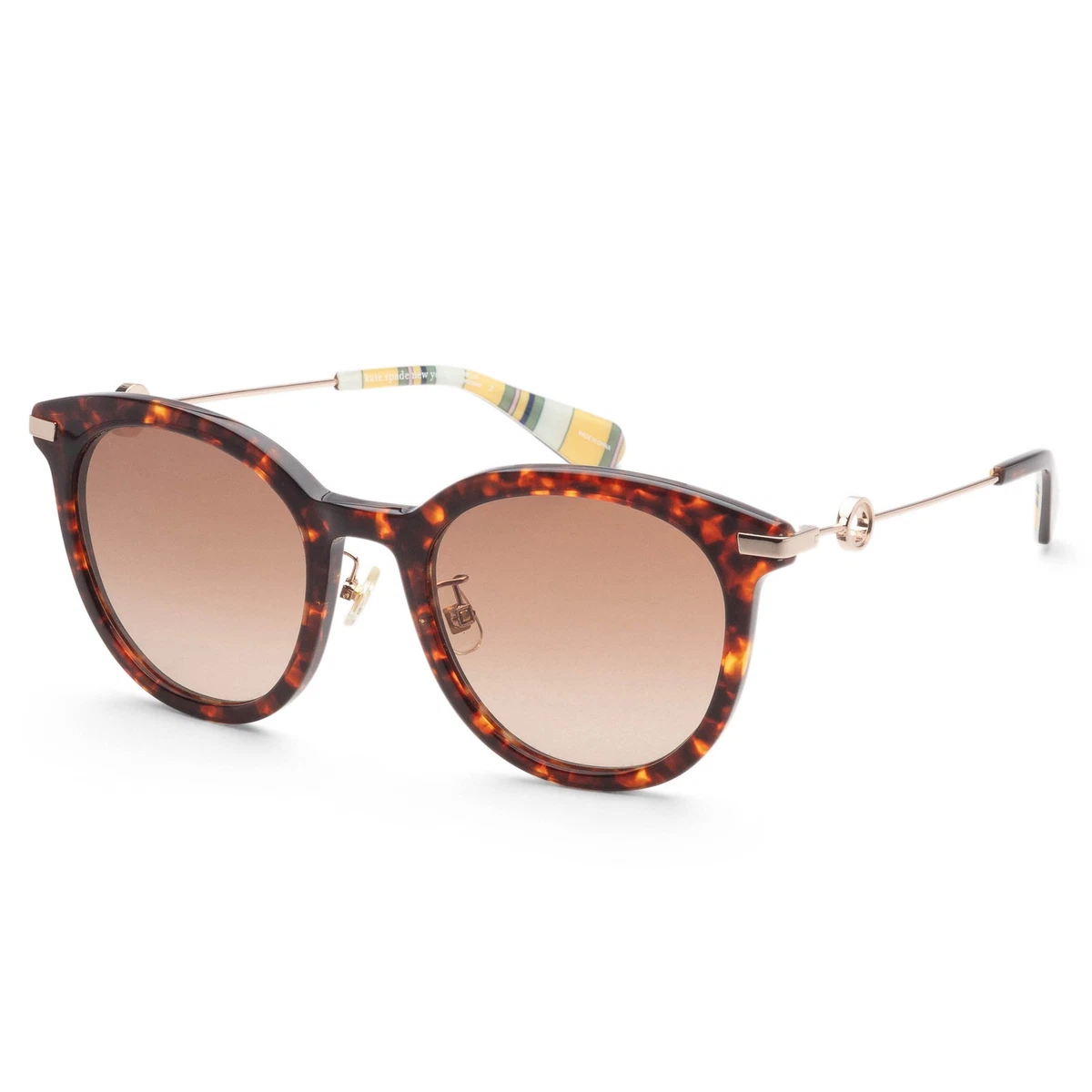 kate spade new york Brown Frame Round Sunglasses for Women 
