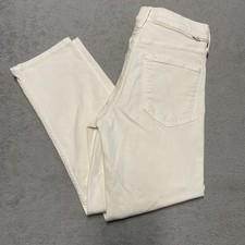 Mother Jeans The Tomcat Ankle Size 26 Cream Puffs Button Fly Stretch