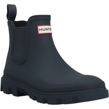 Hunter Downpour Chelsea Rubber Men's Hunter Navy Wellington Boots