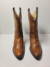 Childrens Old West 8129 J-Toe Distressed Western Boots Leather with 3-Row Stitch