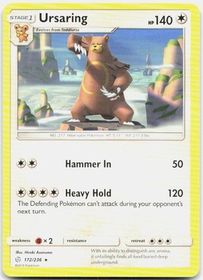 URSARING 172/236 R COSMIC ECLIPSE POKEMON LP