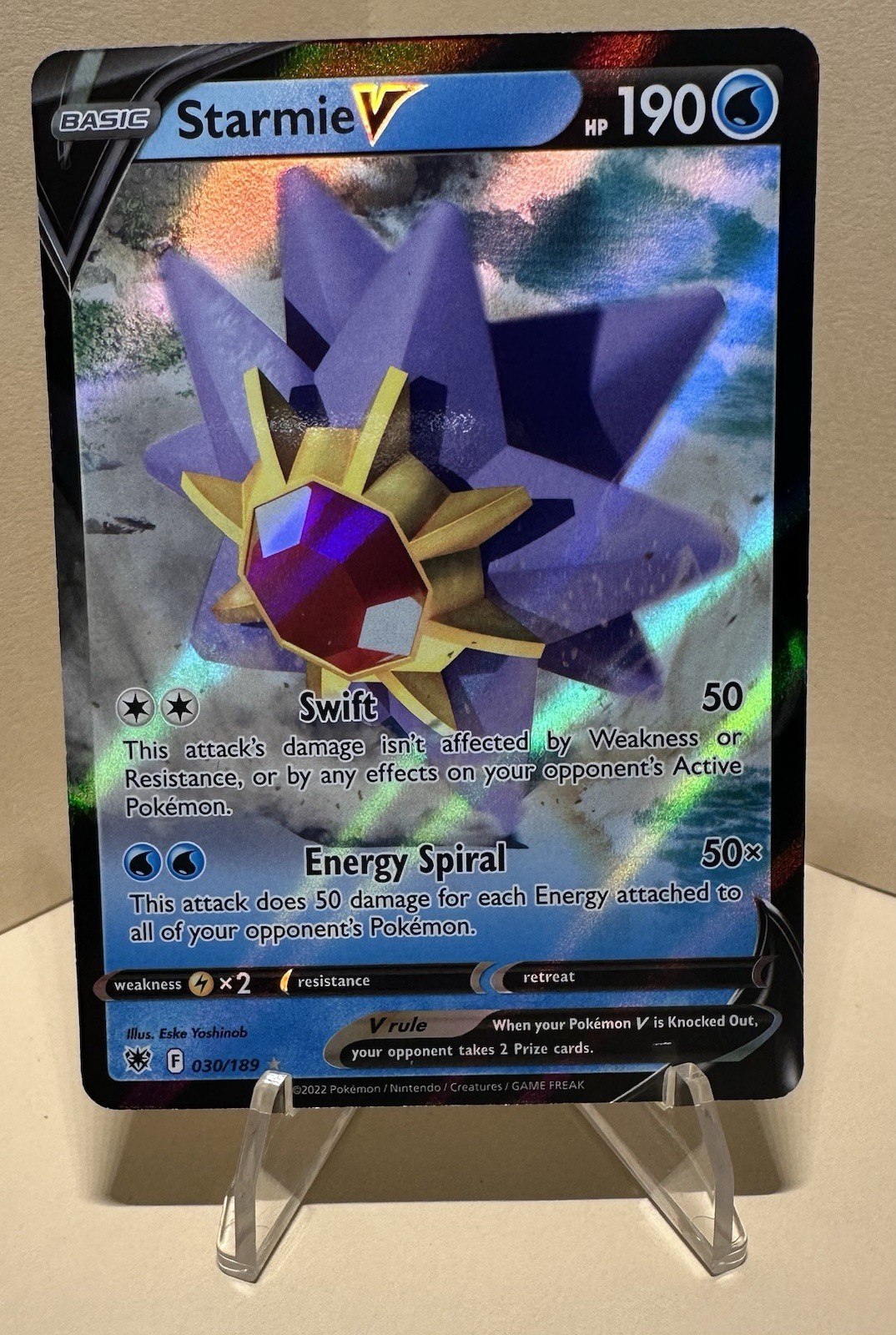 Starmie V 030/189 - Ultra Rare- SwSh Astral Radiance - Near Mint