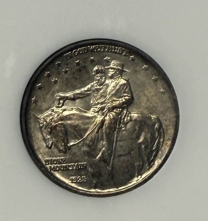 1925 50C Stone Mountain Silver Commemorative NGC MS64 Old Fatty Holder - Image 2 of 3