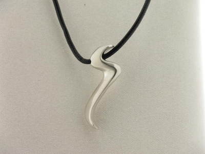 BREIL collana Fulmine acciaio satinato e cordino cuoio referenza