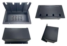 PROCRAFT JUMBO 4-HOLE LID RECESSED Stage Pocket/Floor Box w/ 4) AC Duplex