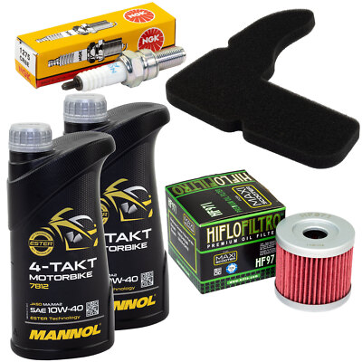 Öl 2L Wartung für Suzuki UC 125 UC 150 1999-02 Set Luftfilter Ölfilter Zündkerze