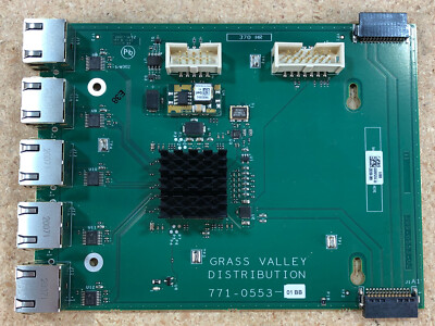 Grass Valley 771-0553-01BB Ethernet Distribution PCB Board 399-0553-02 K-Frame
