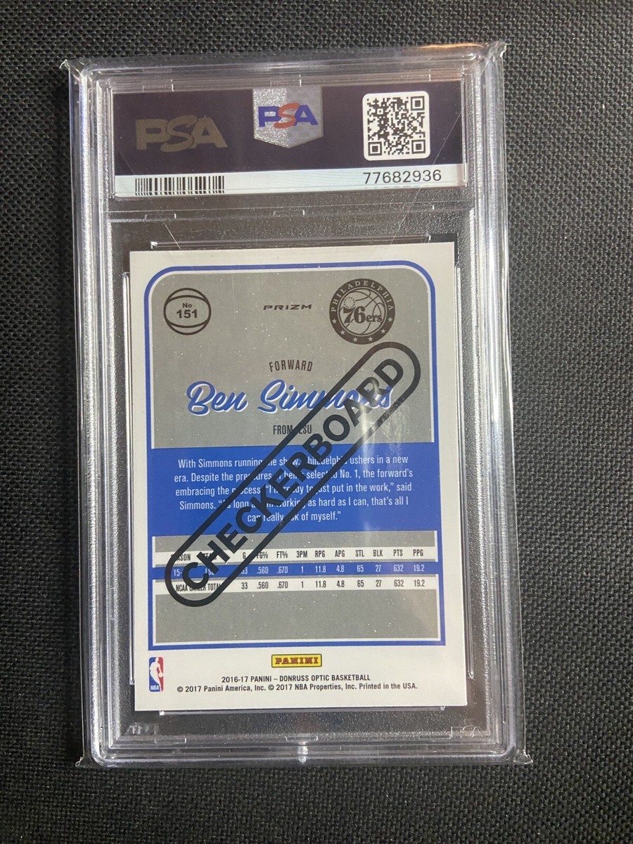 2016-17 Panini Donruss Optic Checkerboard Prizm Ben Simmons #151 