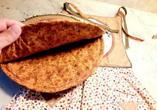 Handmade Kids Cooking Apron Hot Pad Set~Sheep On Farm Fabric~Country Grannycore - Picture 6 of 11