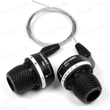 Microshift MS25 3x6 (18-Speed) MTB Bike Twist Shifter Set w/ Cables fit Shimano