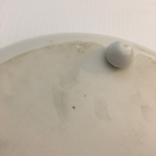 Dresdner Weiß Porzellan Platin Blumenaufsteller Schale Herzstück - Bild 9 von 12