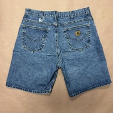 Vintage 1990  s Carhartt Denim Shorts, Deadstock W/ Flaw, Size 36
