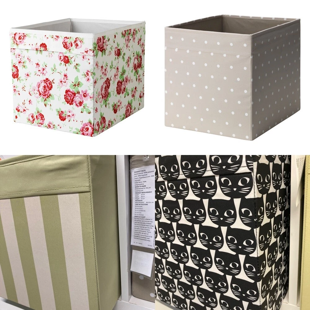 Ikea Drona storage boxes baskets holder for Expedit Kallax unit PATTERNED NEW