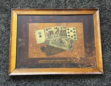 Pre-Prohibition The Geo Wiedemann Brewing Sign - With Poker Hand 17x23