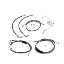 12"-14" Handlebar Brake Clutch Throttle Cable For Harley Road Glide King Non-ABS