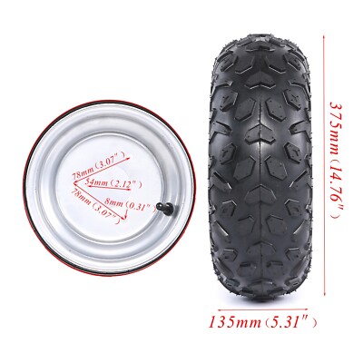 4 Set 6'' 145/70-6 Wheels Tires Tyres Rims for Quad ATV Go Kart