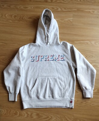 Supreme Drop Shadow Hooded Sweatshirt Heather Gray FW20