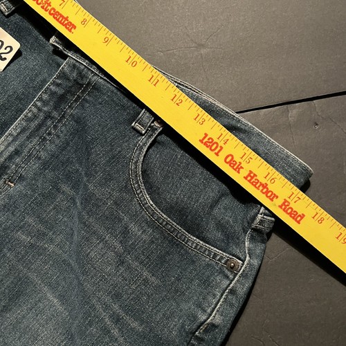 Calvin Klein Blue Denim Skirt Zip Front Pockets Front Split Womens Size 12 - Picture 15 of 19