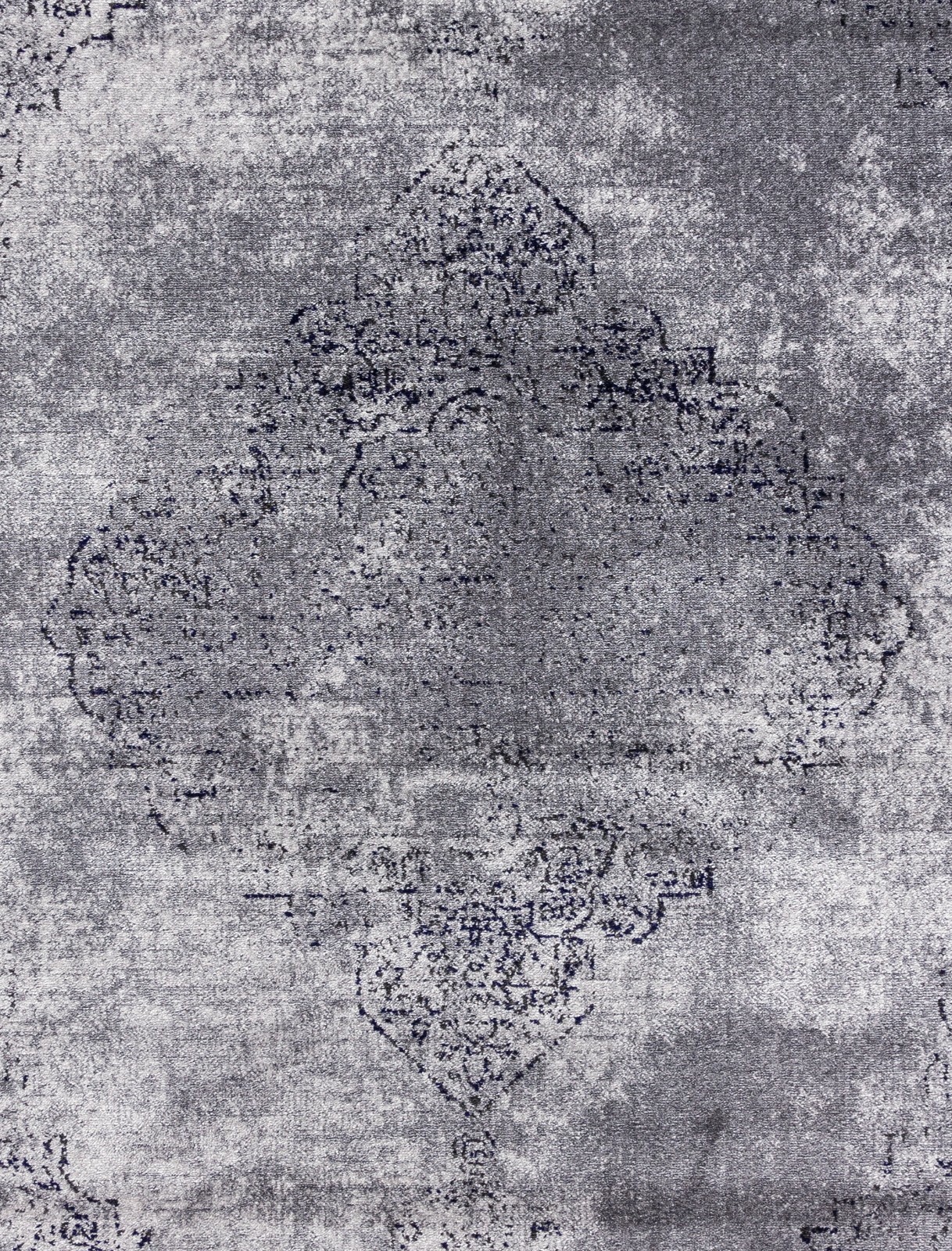 Grey Rug Mat Traditional Vintage Design Faded Distressed Rugs Living