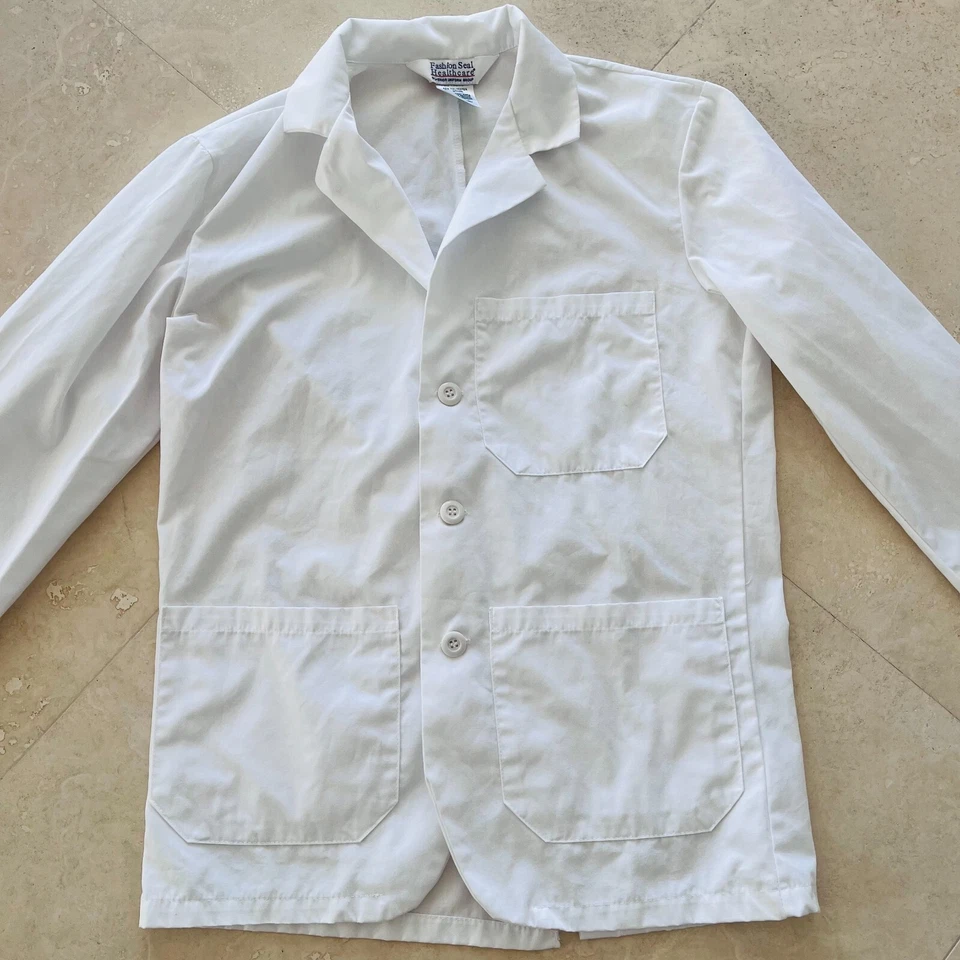 FASHION SEAL HEALTHCARE Unisex Adult Lab Coat Waist Length - Size Small - Image 2 of 4