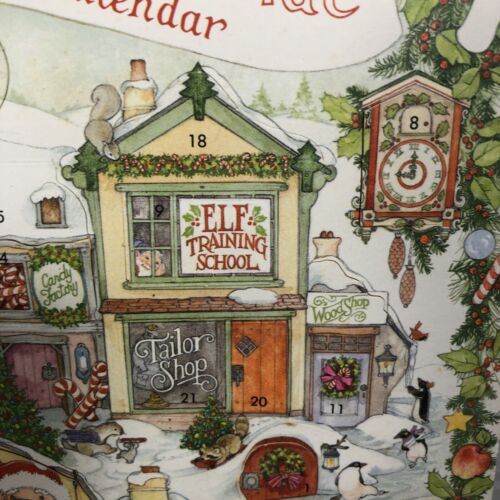 2 Vintage Punzen Weihnachten Adventskalender Nordpol & Tag Frühling Krippe - Bild 5 von 18