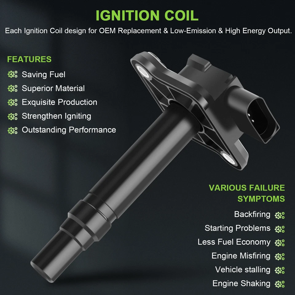 4 bobinas de encendido y bujía UF274 para Volkswagen Beetle 1999-2001 1,8 L L L4 Foto 4 de 4