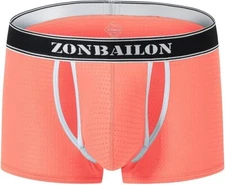 Zonbailon Men's Trunks Bulge Enhancing Boxer Underwear Tagless Smooth Underpant