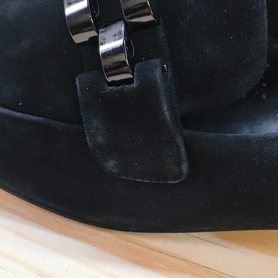 Zapatos VAN ELi para mujer 8 M Lainey informales cómodos mocasines sin cordones negros de gamuza planos Foto 4 de 4