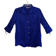 Womens Soft Surroundings Allora Button Front Tunic Blouse Size Large