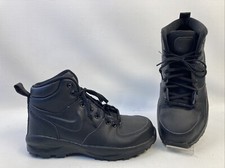 Nike Manoa Black Leather Boots Youth Size 4Y Women's Size 6 BQ5372-001