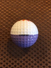 PING GOLF BALL-LAVENDER/WHITE PING EYE 7......FIESTA LOGO...9/10..HIGH NUMBER