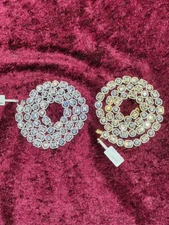 14k Gold Finish Fashion Design Simulated CZ Gold Silver Mens Womens Unisex