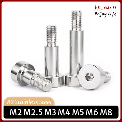 #ad #ad Shoulder Bolt Screws Stainless Steel M2 M2.5 M3 M4 M5 M6 M8 Allen Socket Head $53.70