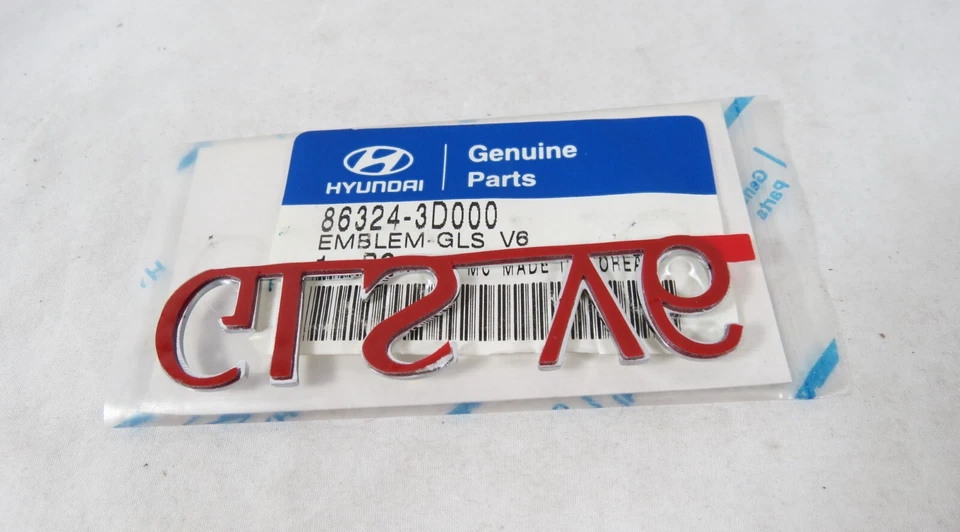 Emblema Hyundai Sonata GLS V6 para maletero trasero 2002-2005 símbolo genuino OEM Foto 2 de 2