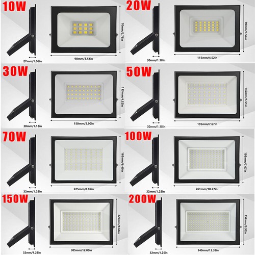 10W-500W LED Fluter Strahler Außen mit Bewegungsmelder 230V Flutlicht IP65 Lampe - Bild 15 von 49