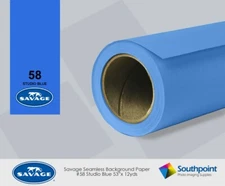 Savage Seamless Background Paper #58 Studio Blue 53”x 12yds
