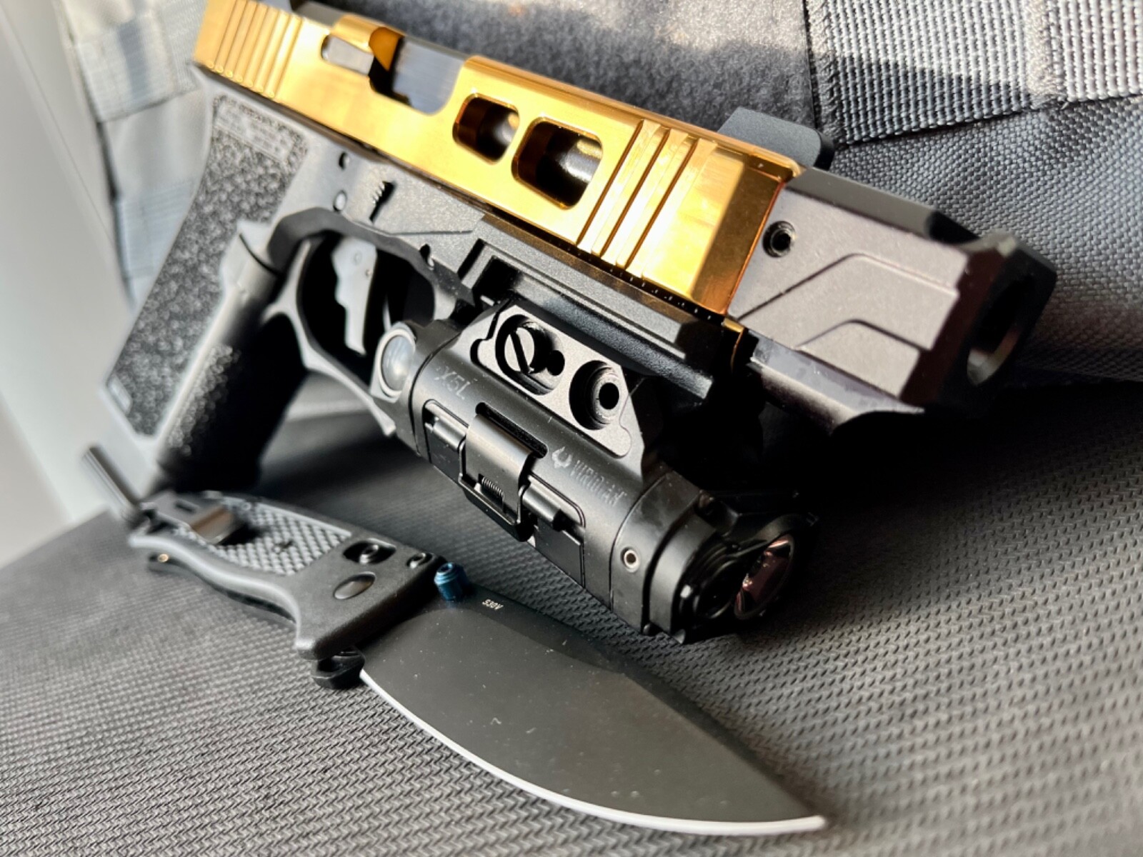 Glock 19 Complete Slide w/ Compensator Gen 3 G19 Gold Upper RMR Cut