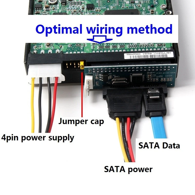40 Pin Female SATA IDE to 22 Pin Male Adapter PATA 3.5" Card for T1 Converter US - Image 3 of 4