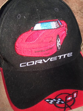 Corvette Red Racing Flags Hot Rods Plus licensed Adjustable Baseball Strap Hat 