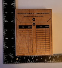 Inter-Departmental Correspondence Deliver To Last New Mounted Rubber Stamp