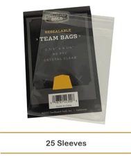 (25) Cardboard Gold Resealable Loose Team Bags Sleeves FREE SHIPPING