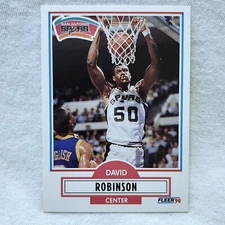 1990 Fleer David Robinson #172 San Antonio Spurs