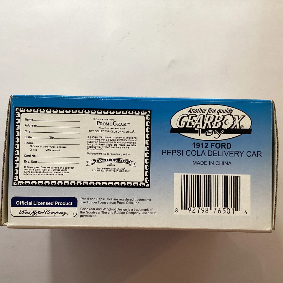 Ford Modelo T 1912 Pepsi Cola Entrega Die-cast Coche Banco Caja de cambios coleccionable Foto 4 de 4